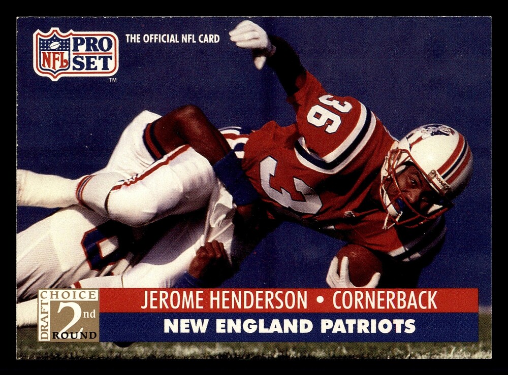1991 Pro Set Jerome Henderson Football Card 770 Patriots Rookie